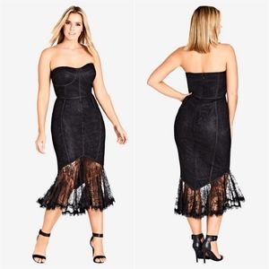 City Chic So Seductive Sexy Black Lace Dress